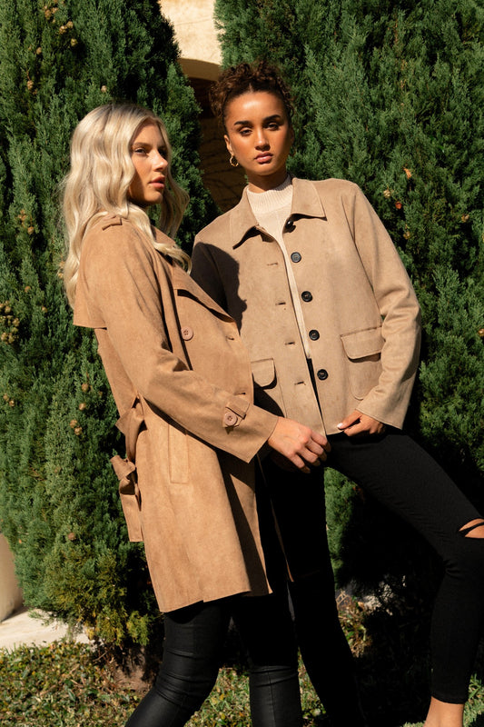 GENESIS FAUX SUEDE COAT