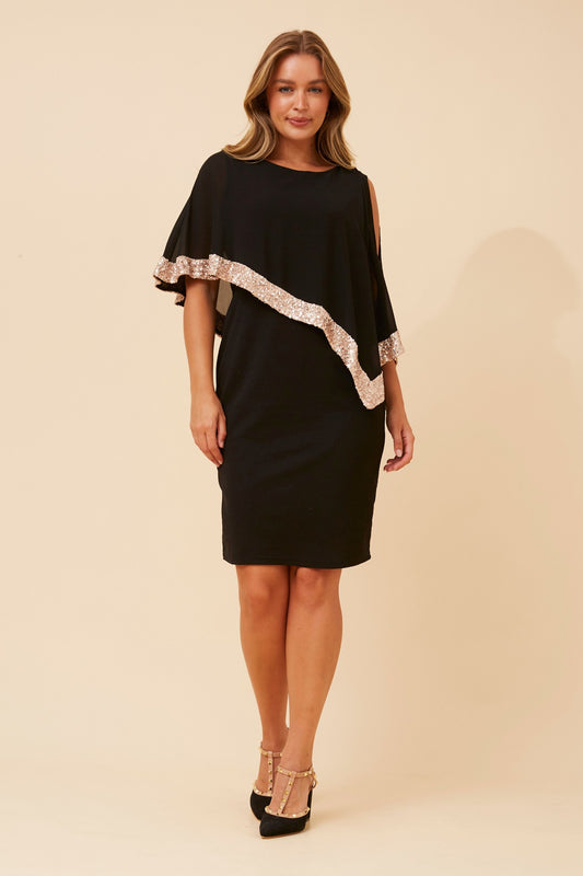MYLIE DOUBLE LAYER SHIFT DRESS