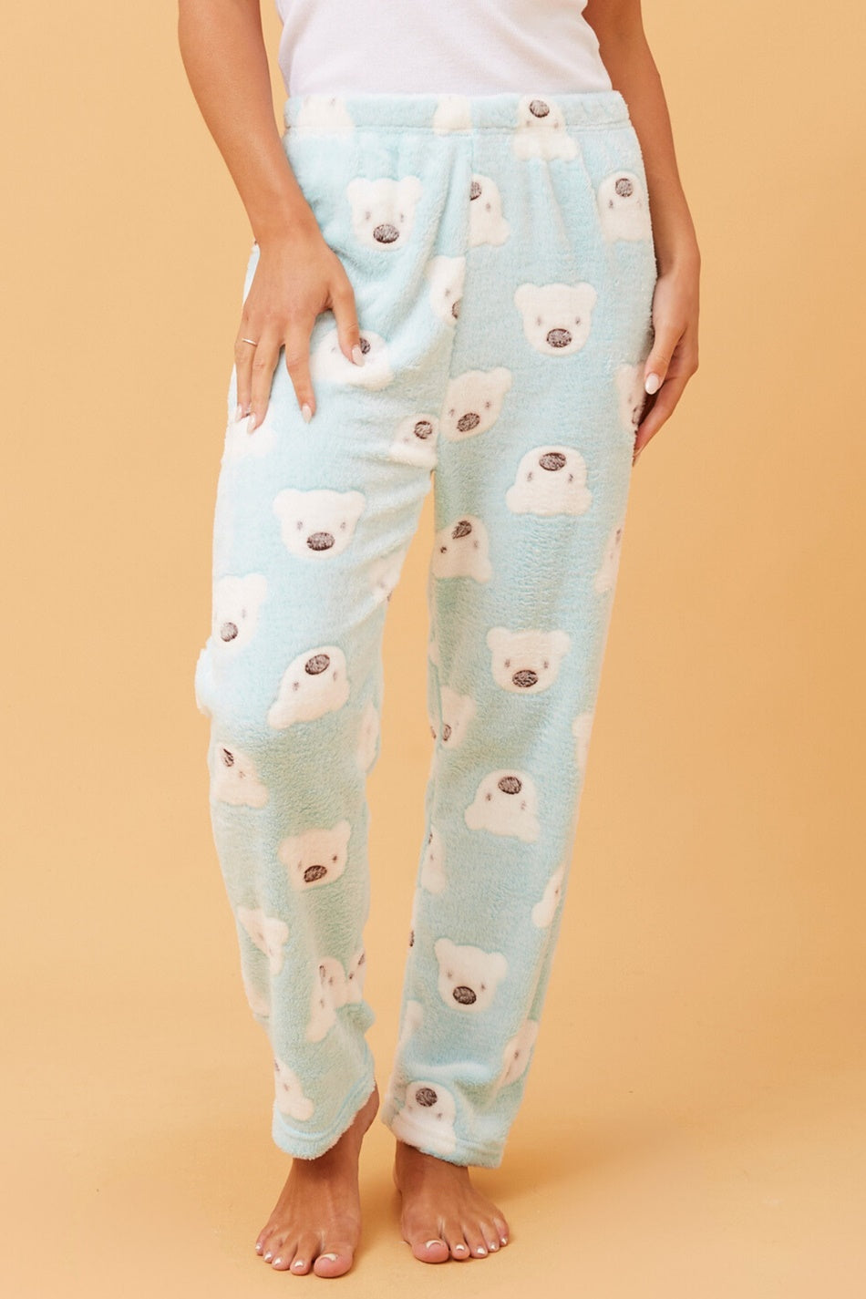 LEE TEDDY PRINT PLUSH PYJAMA PANTS