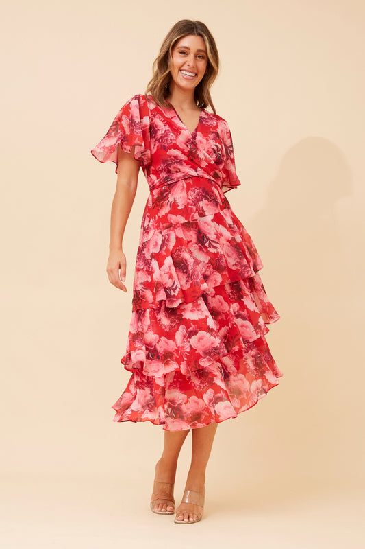 WINDSOR FLORAL MIDI DRESS