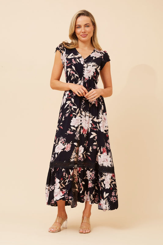 MOROCCO FLORAL MAXI DRESS