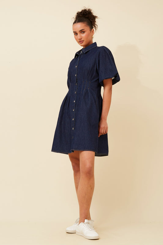 JENNIFER DENIM SHIRT DRESS