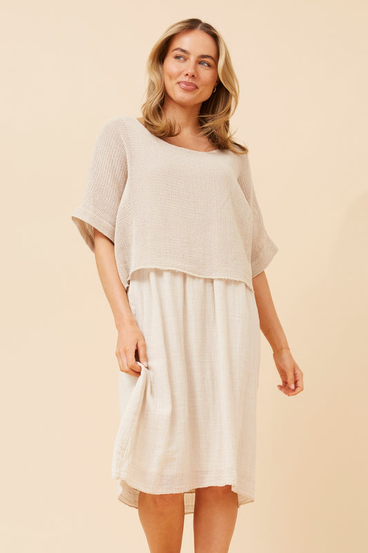 SANTANA LAYERED MESH DRESS