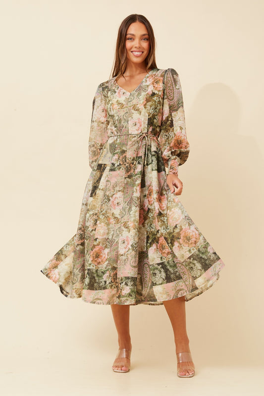 JANAE FLORAL MIDI DRESS