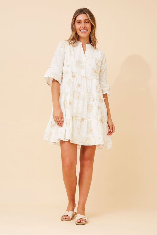 MIRELLE EMBROIDERED DRESS