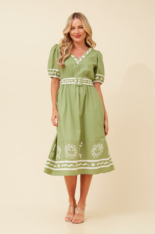 RENZA WANDERLUST LINEN DRESS