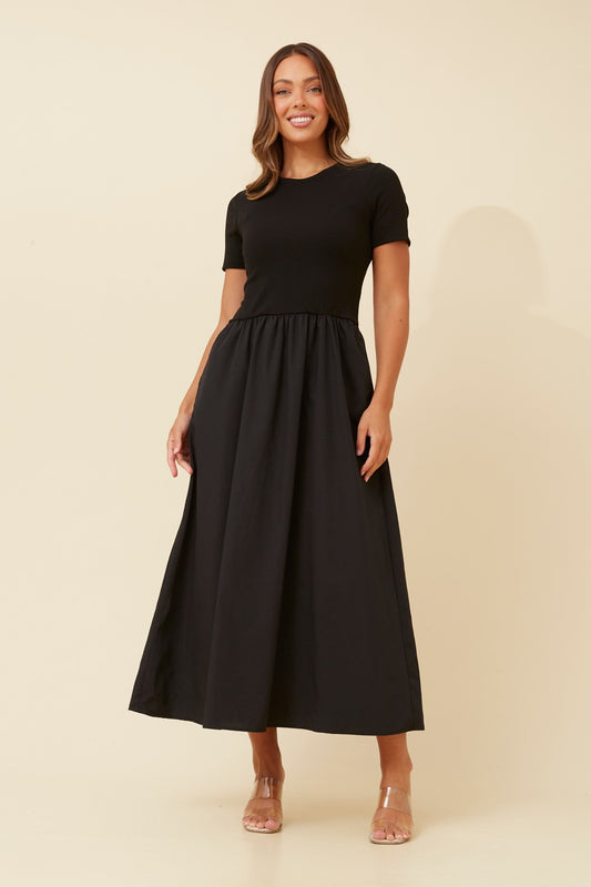 VIC DROP WAIST MIDI DRESS