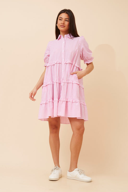 KIMBERLY STRIPE PRINT DRESS