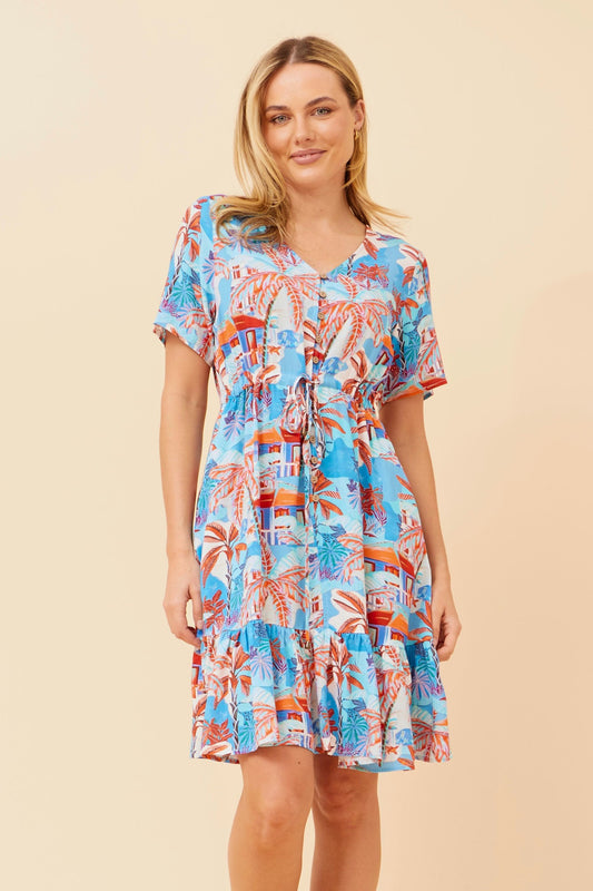 JAEL TROPICAL PRINT DRESS