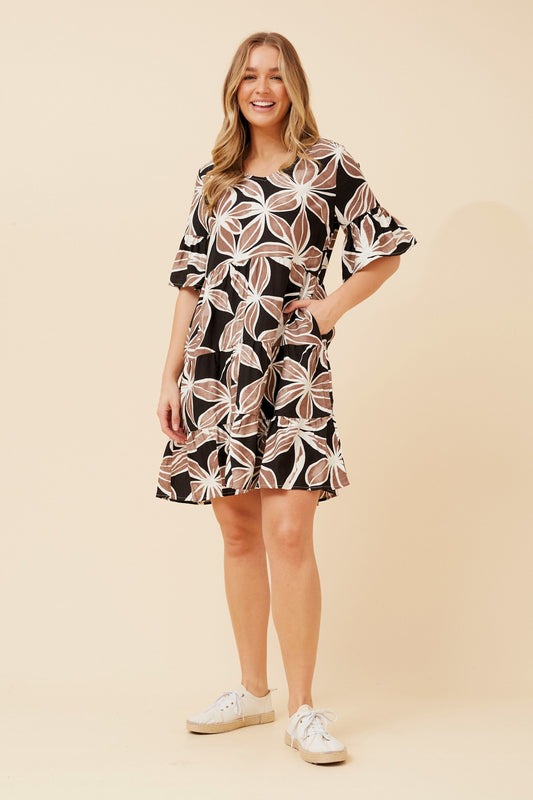 GENETTE FLORAL PRINT DRESS