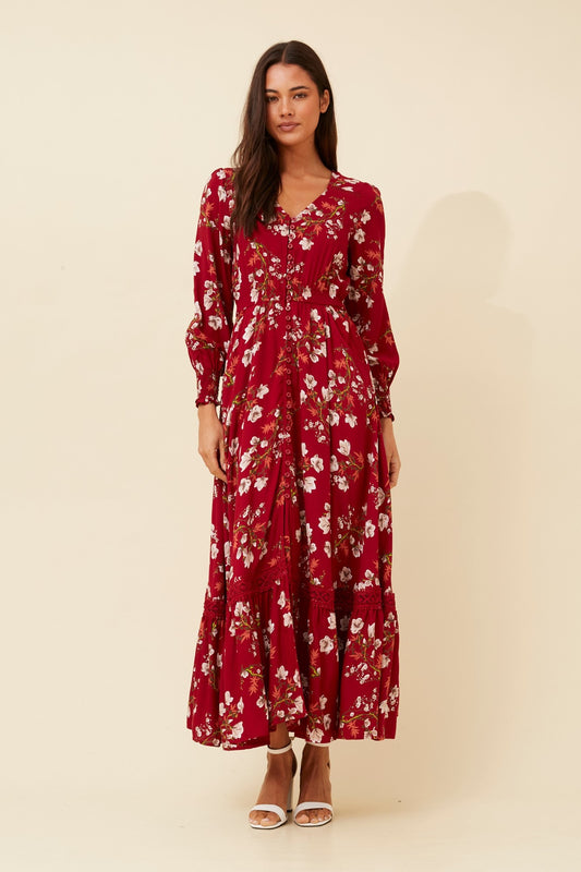 MARRAKECH FLORAL MAXI DRESS