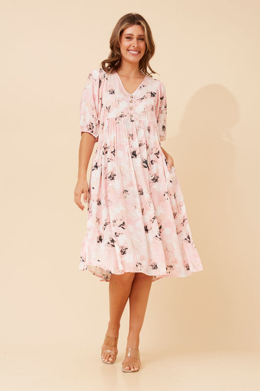 ORAZIA FLORAL MIDI DRESS