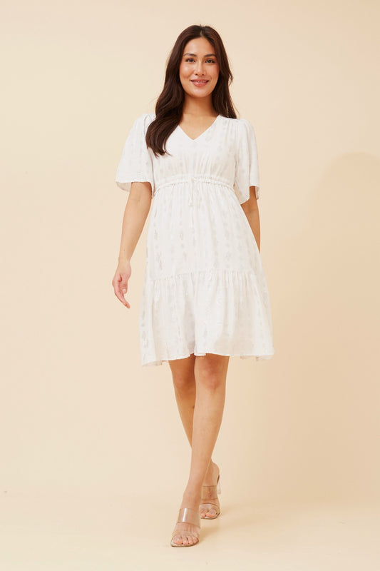 DIAMOND FOIL PRINT DRESS
