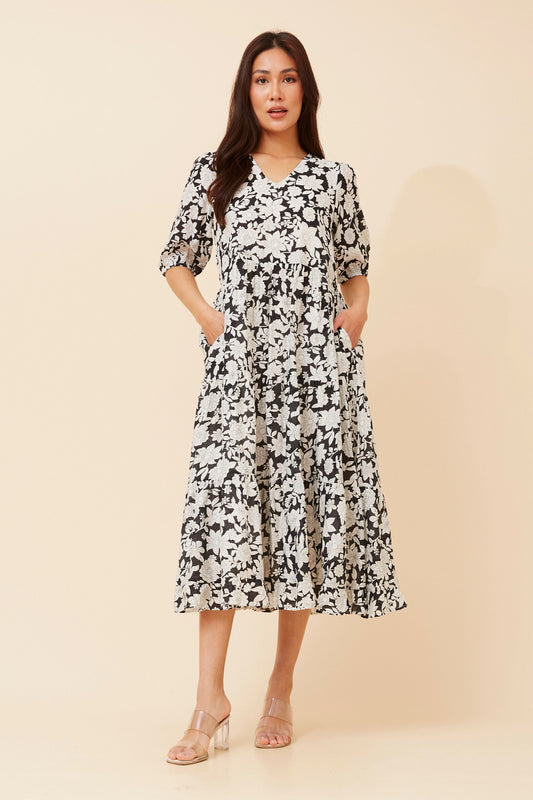 ZIAN FLORAL MIDI DRESS
