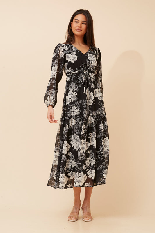 CRYSTELLE FLORAL MAXI DRESS