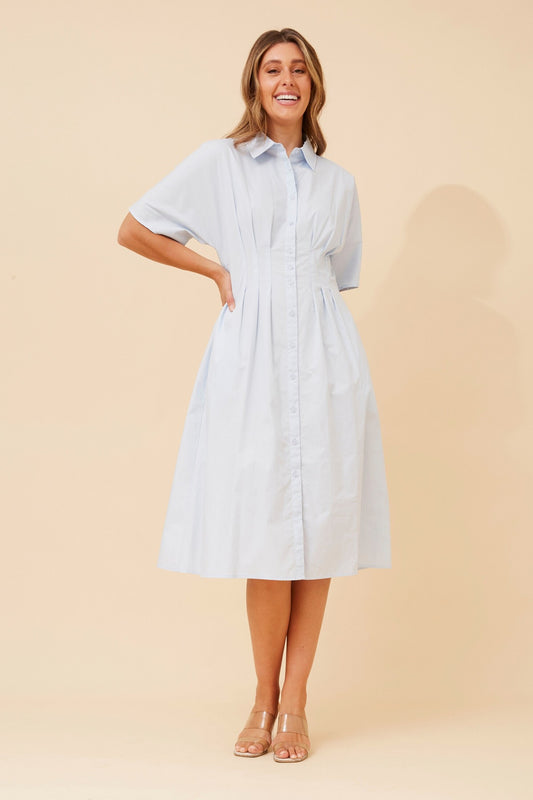 FRANCETTE SOLID SHIRT DRESS