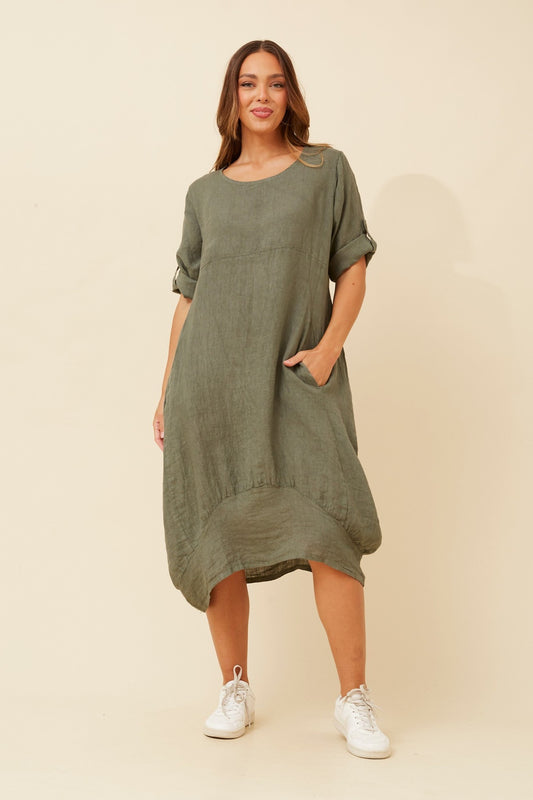 VALLA LINEN DRESS