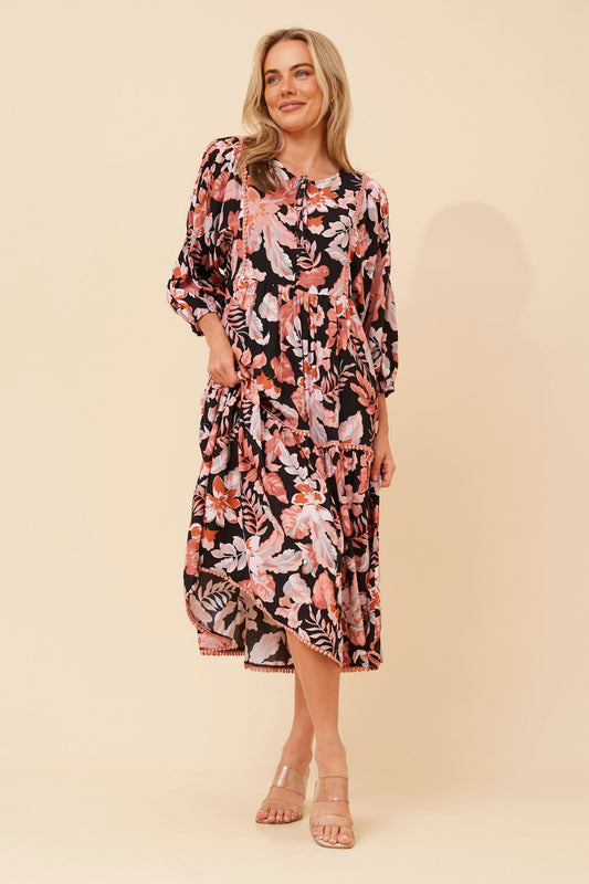 NEMY FLORAL MIDI DRESS