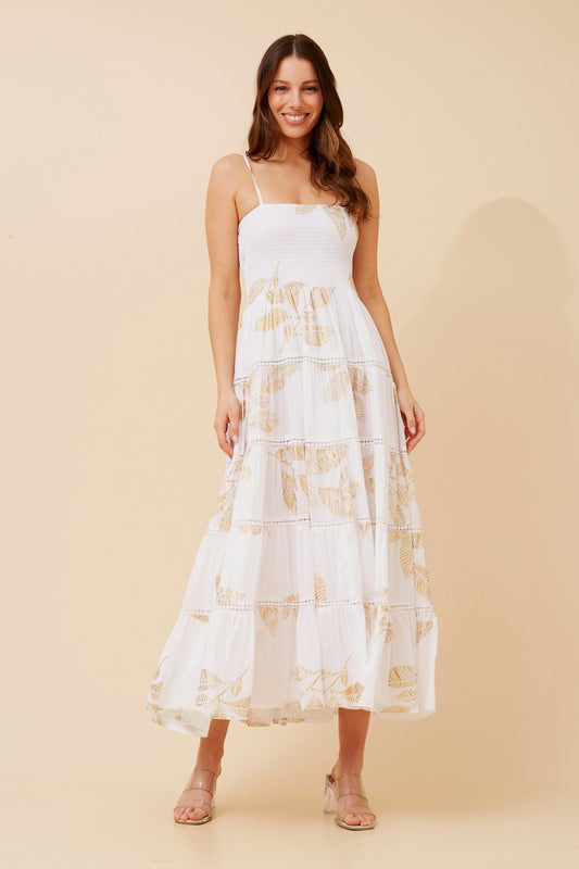 DEVIKA FOIL PRINT MAXI DRESS