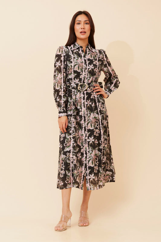 AGATHA FLORAL SHIRT DRESS