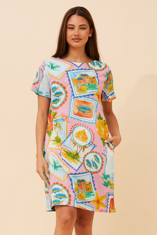 SHARVARI REVERSIBLE SHIFT DRESS