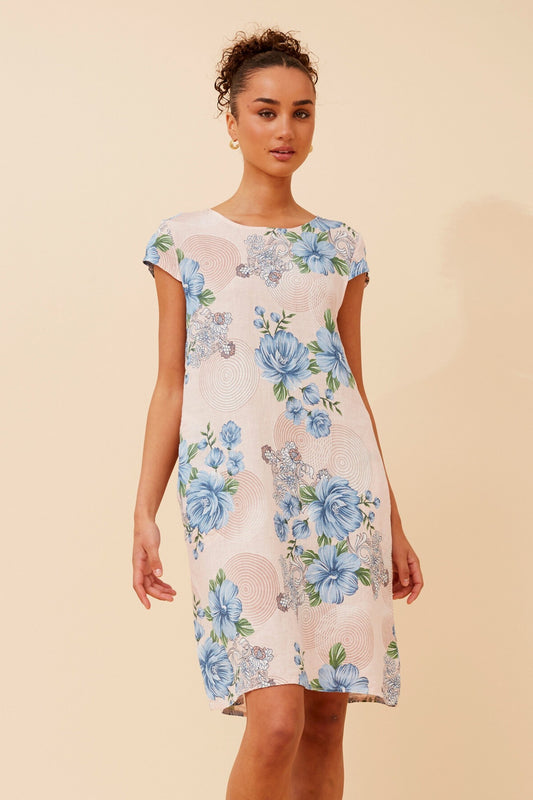 SISLEY FLORAL LINEN DRESS