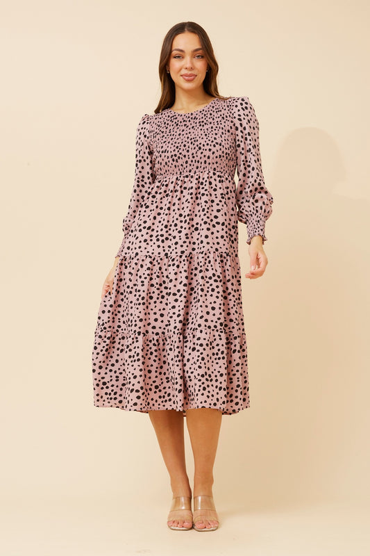 SHERRY ANIMAL PRINT MIDI DRESS
