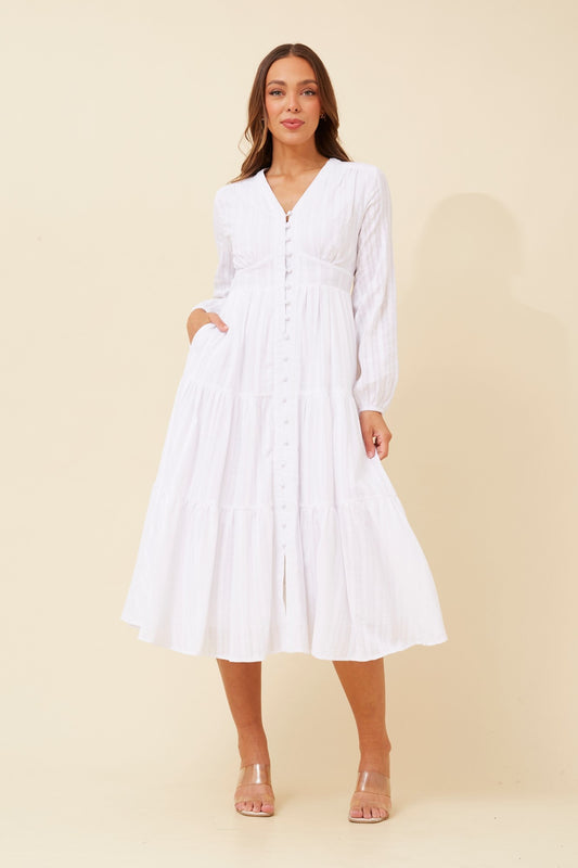 ZULMA EMBROIDERED MIDI DRESS