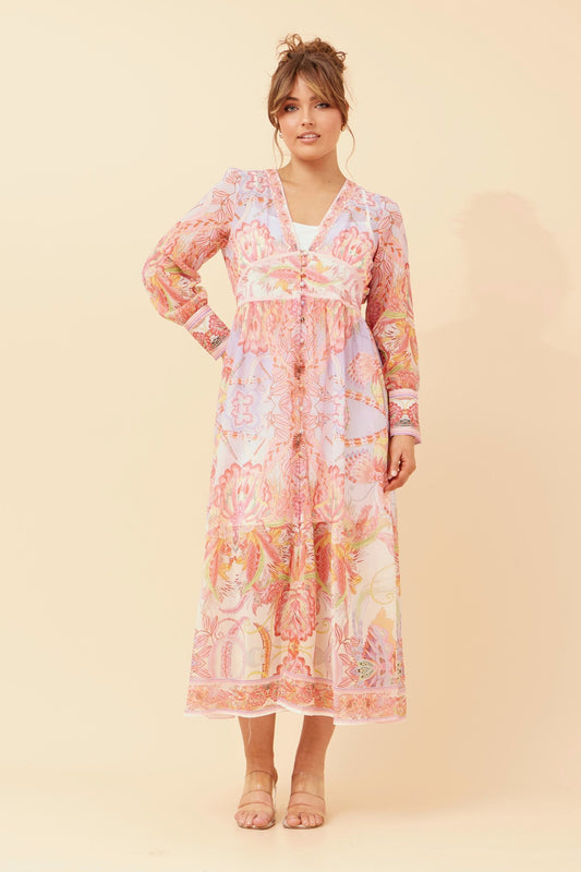 DONIELLE BORDER PRINT DRESS