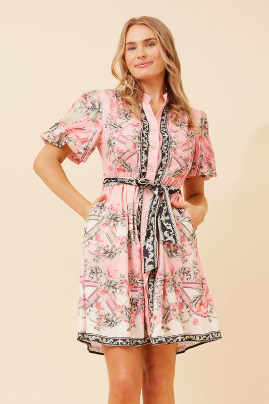 LISBETH BORDER PRINT DRESS