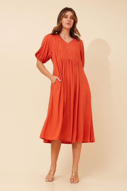 ORAZIA LINEN BLEND DRESS