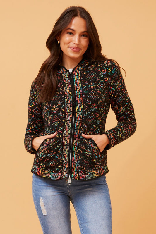 PERU JACQUARD KNIT CARDIGAN