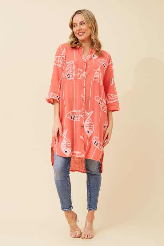 ROBBIE LINEN TUNIC TOP