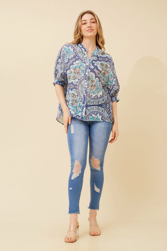 BELINA PAISLEY PRINT TOP