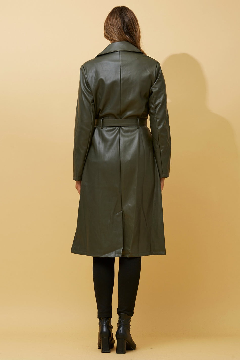 CARTIA FAUX LEATHER COAT