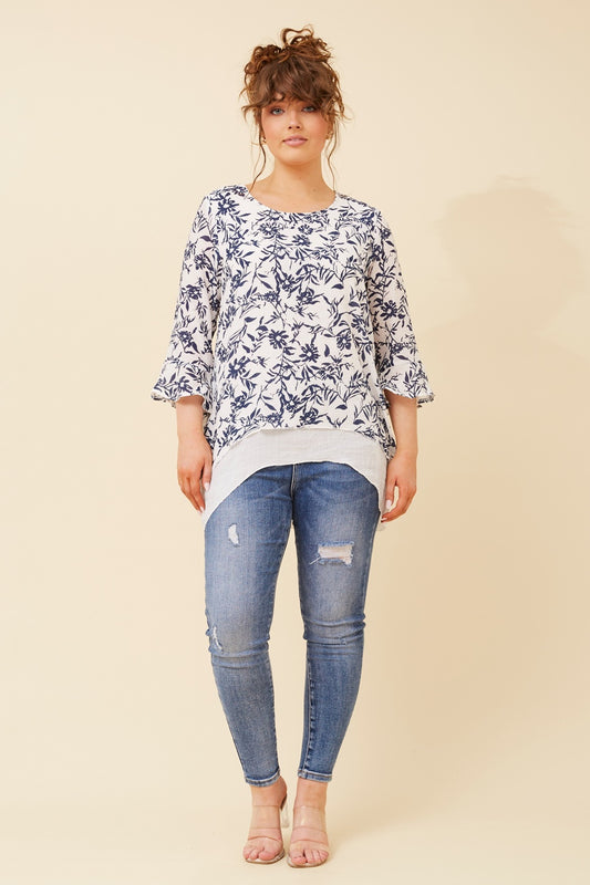 RUMI DOUBLE LAYER FLORAL TOP