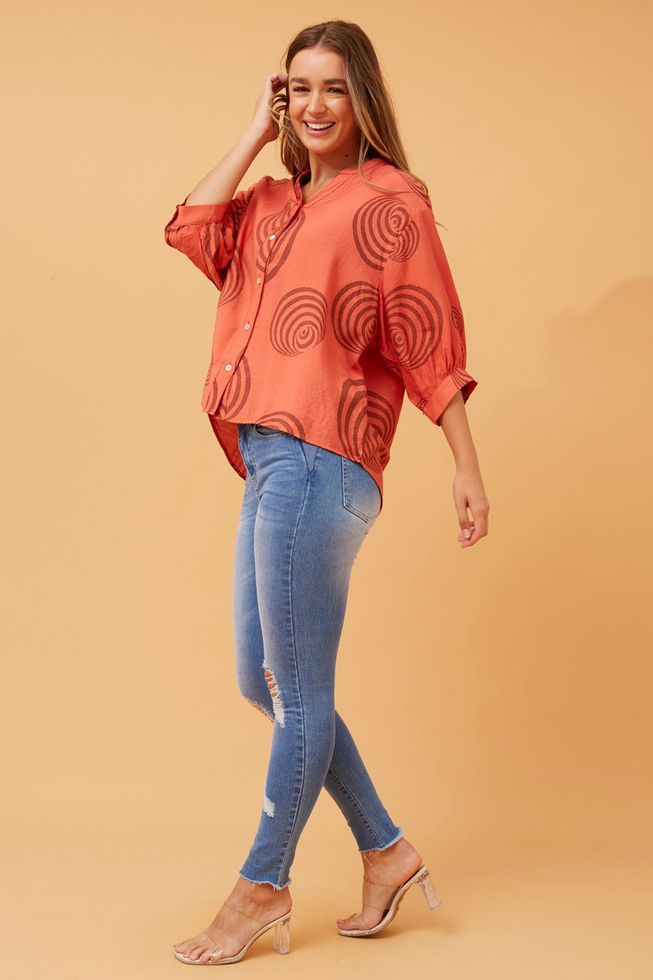 BELINA ABSTRACT PRINT SHIRT