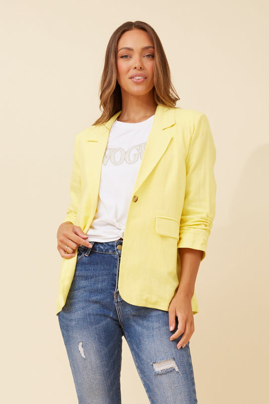 NOVELLA LINEN BLEND BLAZER
