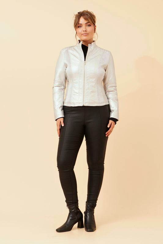 BECKY VEGAN LEATHER BIKER JACKET