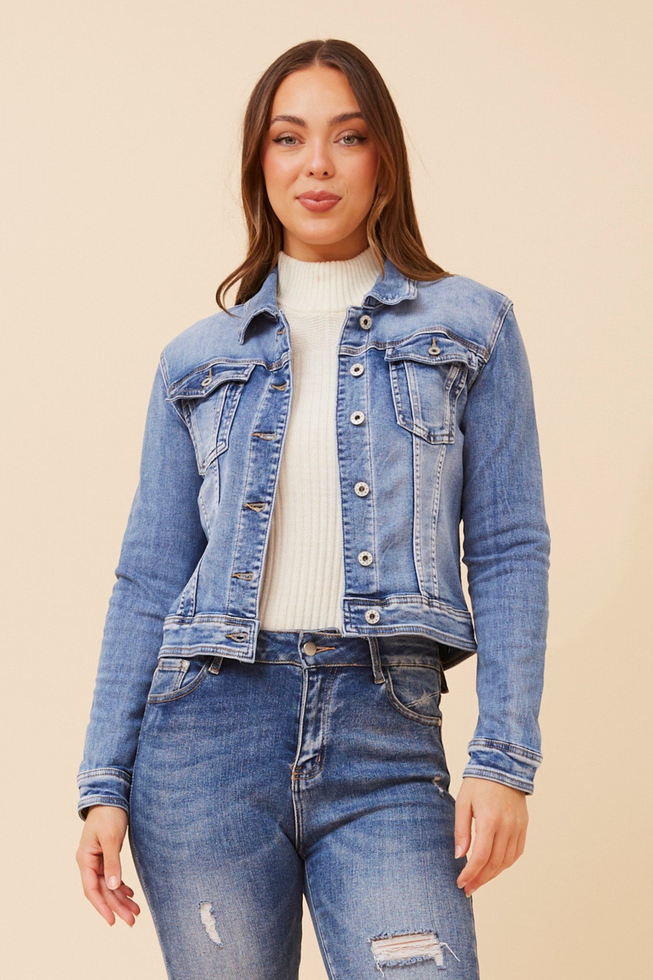 Destiny sequin denim jacket Buy Online Femme Connection