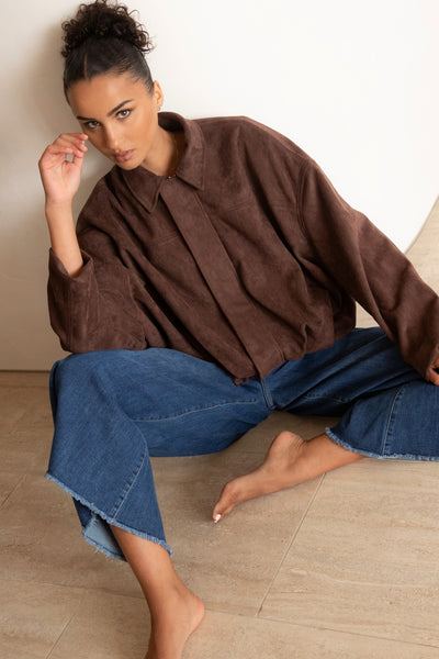 Lexley faux suede jacket & Buy Online & Femme Connection
