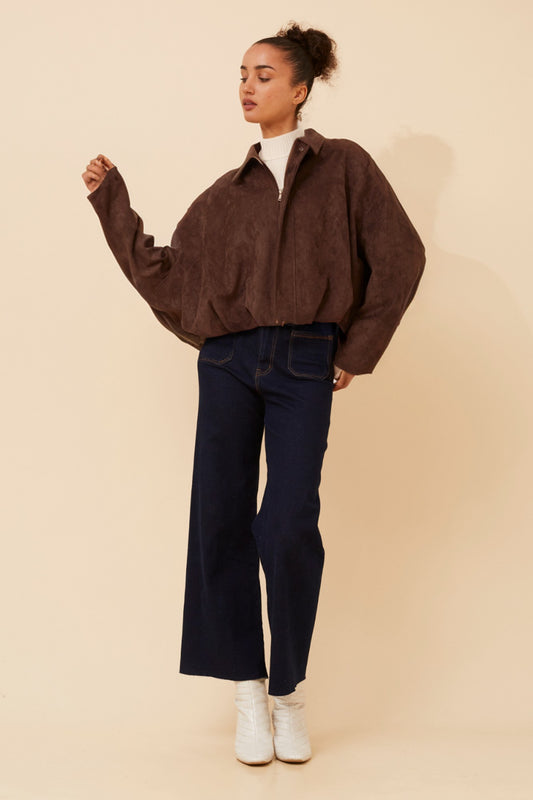 LEXLEY FAUX SUEDE JACKET