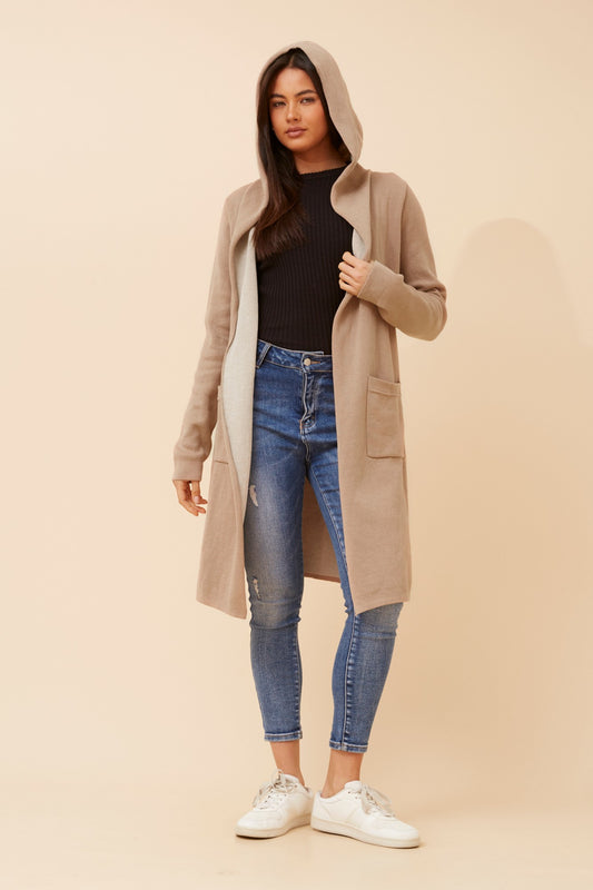 IMA HOODED KNIT CARDIGAN