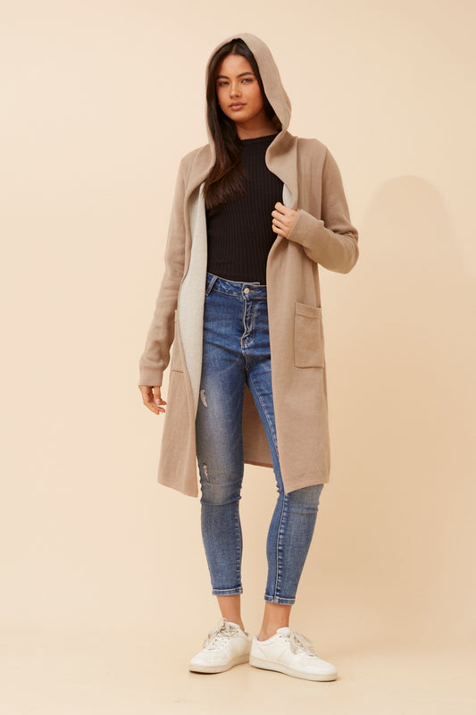 IMA HOODED KNIT CARDIGAN