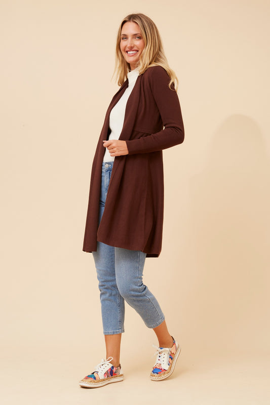 LENA SOLID KNIT CARDIGAN