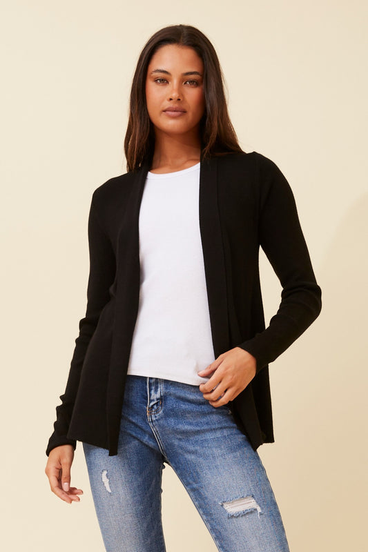 LARITA SOLID KNIT CARDIGAN