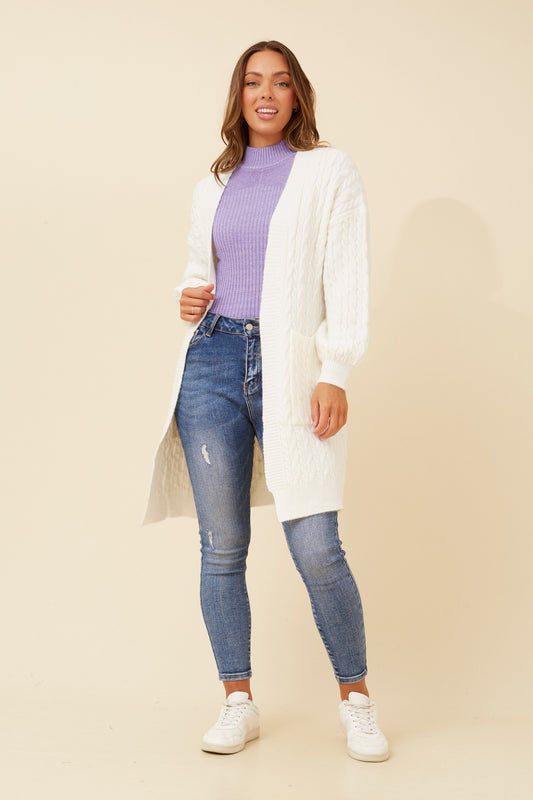 ROMILLY CABLE KNIT CARDIGAN