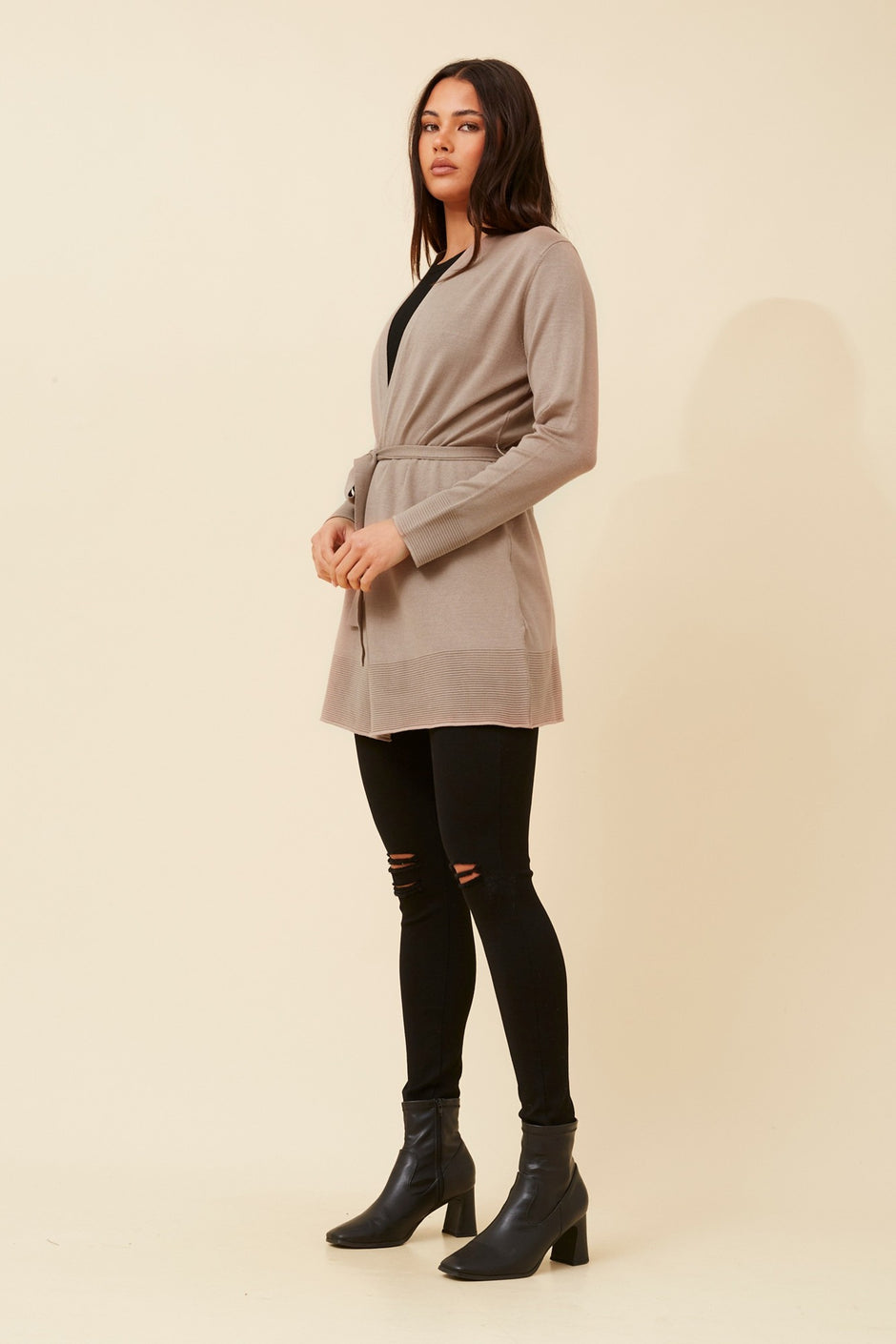 LAVITA SOLID KNIT CARDIGAN