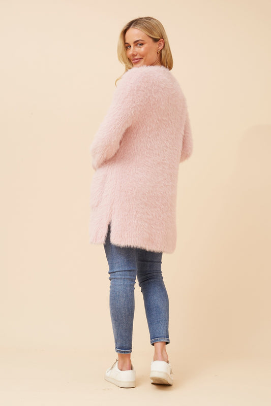 LEEZA EYELASH KNIT CARDIGAN