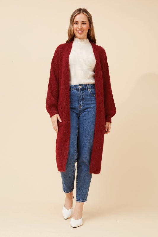 KENDY WOOL BLEND KNIT CARDIGAN